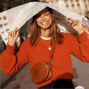 Madewell Orange Sweater
